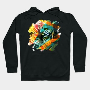 Bengal Tiger in  Abstract Paint Digital art Hoodie